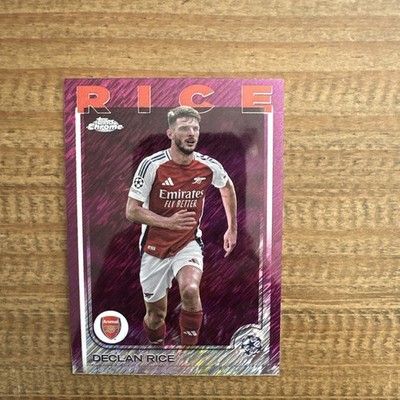 2024-25 TOPPS CHROME UEFA DECLAN RICE MAGENTA SHIMMER ARSENAL #53