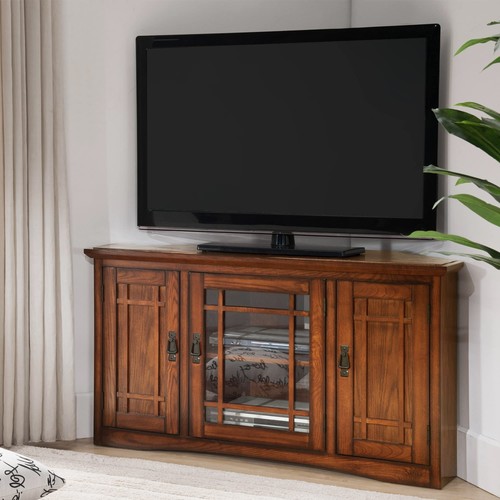 Leick Home 82385 Solid Wood Mission Corner TV Stand for 50" TVs, Living Room ... - Picture 11 of 12
