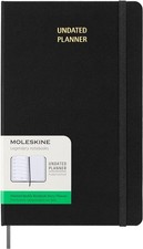 Moleskine Classic Weekly Undated Planner, Hard Cover, Large 5 Calendar
