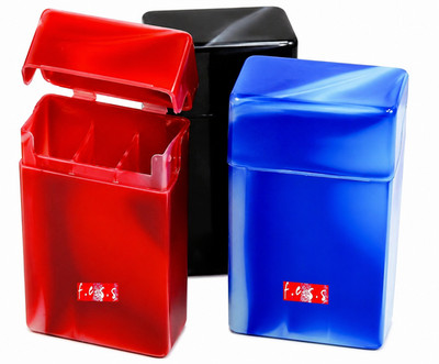 Cigarette Case/Box W/Dividers King Size Cigarettes (3 Boxes of Assorted Colors)
