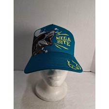 Realtree Fishing Youth Trucker Hat Teal Mega Bite Shark Mesh Back Snapback
