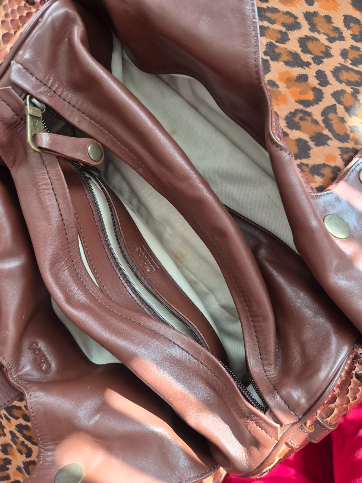 Vintage Chloe Silverado Python Shoulder Bag - image 14