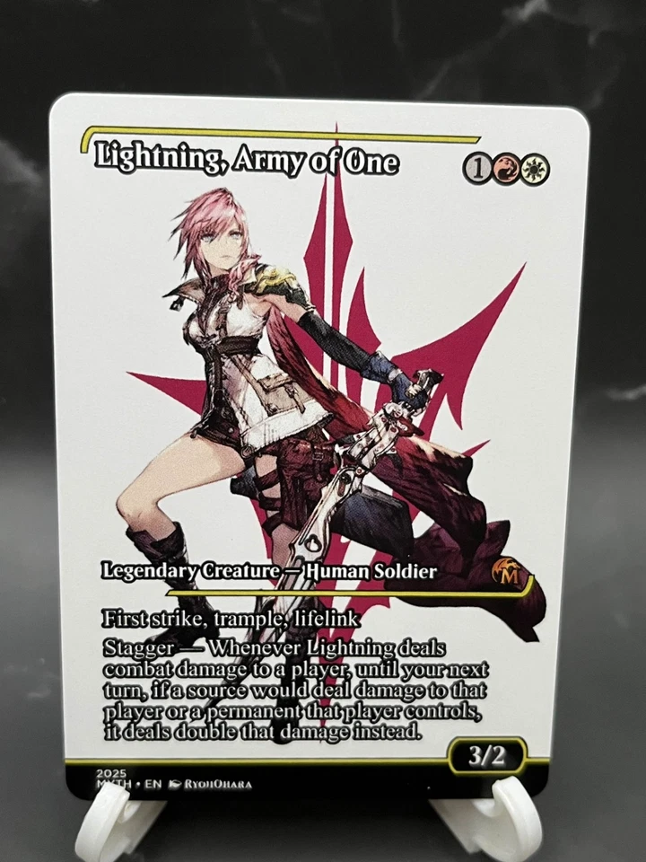 Lightning, Army of One Japanese Showcase Frame Altered Art Custom Playtest Card - Image 2 of 4