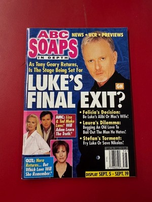 ABC Soaps In Depth Magazine Sept 19 2000 Luke's Final Exit? GH