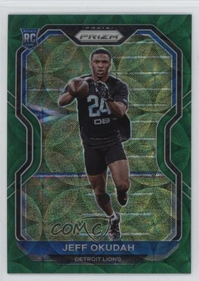2020 Panini Prizm Green Scope 33/75 Jeff Okudah #359 Rookie RC 1u5y
