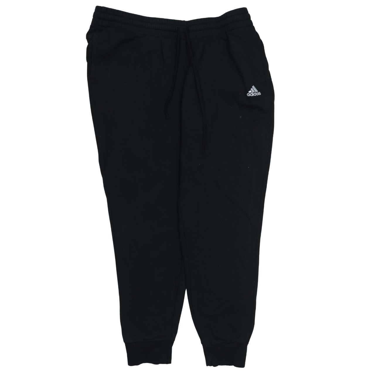 Adidas Womens Joggers Black Fleece Elastic Waist Cuffed Logo Trackpants XL