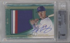 2017 Definitive Collection Relic Green 8/25 Javier Baez BGS 9 MINT Auto 8p8