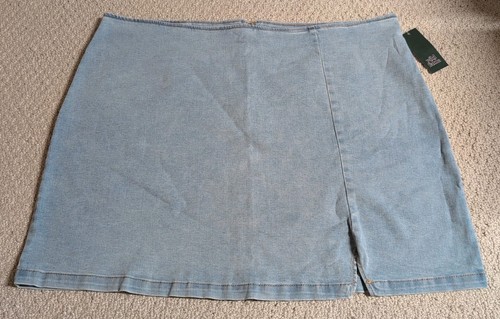 Wild Fable Womens Size 22 W Light Blue Denim Jean Skirt24 - Afbeelding 1 van 9