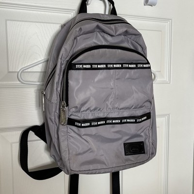 Steve Madden Backpack. Gray. Multiple Pockets. 13  X 16  X 4 