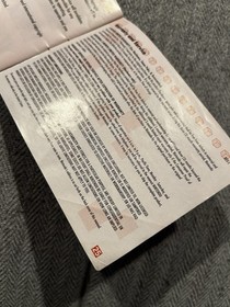 Nintendo Virtual Boy 3D Tetris Instruction Booklet 1996