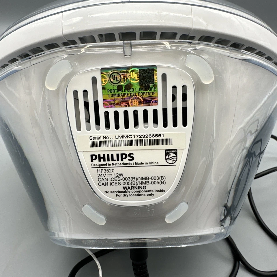 Luz de despertador Philips HF3520 60 E con simulación de amanecer a color - blanca probada Foto 3 de 4