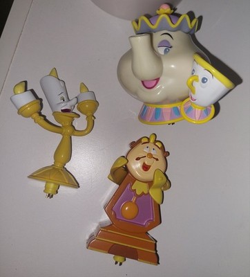 2002 Disney Playmates Interactive Princess Belle Candle,  Clock Teacup  Replacem