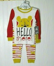 Disney Store Pooh Pajamas 2 Piece Set Size 4 NWT