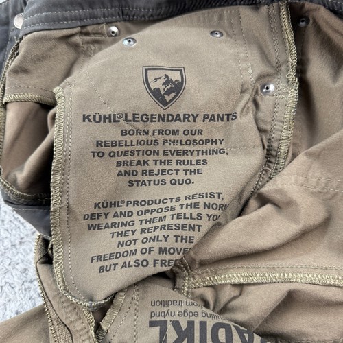 Kuhl Radikl Pants Mens 28x34 Brown Hiking Outdoors Camping Hunting Stretch - Picture 8 of 14
