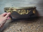 VTG BURWOOD Regency Shiny Gold Color Wall Shelf #2626  13”x 6” MCM