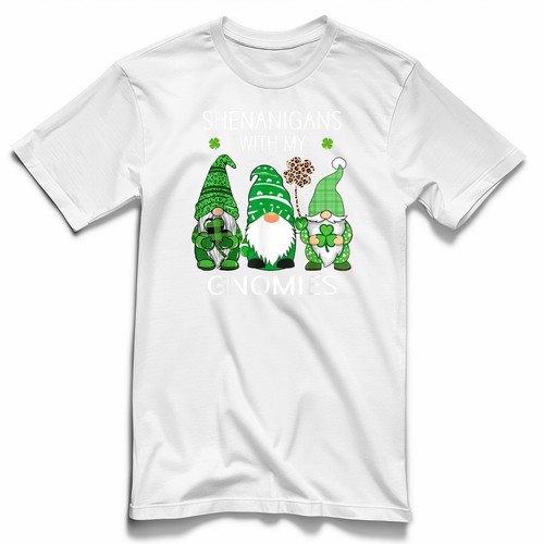 Shenanigan's Gnomies Funny St Patrick's Day T-shirt For Men & Women Shirt Top - Picture 7 of 8