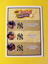 DEREK JETER ROBINSON CANO ALEX RODRIGUEZ #188 NY YANKEES 2008 UD BASEBALL HEROES
