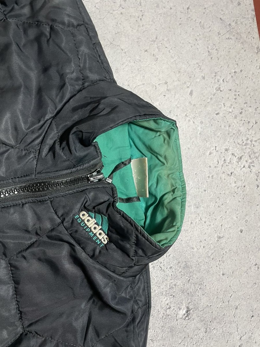 激レア　80s90s adidas ダウン　ネックベルト　ファー Vintage 90's Adidas Equipment Parka Jacket Big Logo Rare | eBay