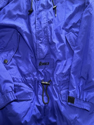 Nordica Vintage Skijacke Mantel Gr. Small Blau Pullover Hoodie Langarm - Bild 3 von 8