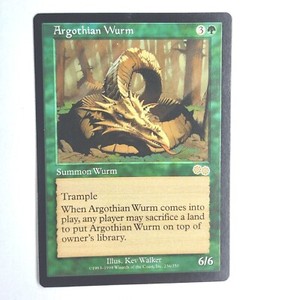 Argothian Wurm NM Urza's Saga English Rare 1998 236/350 MTG