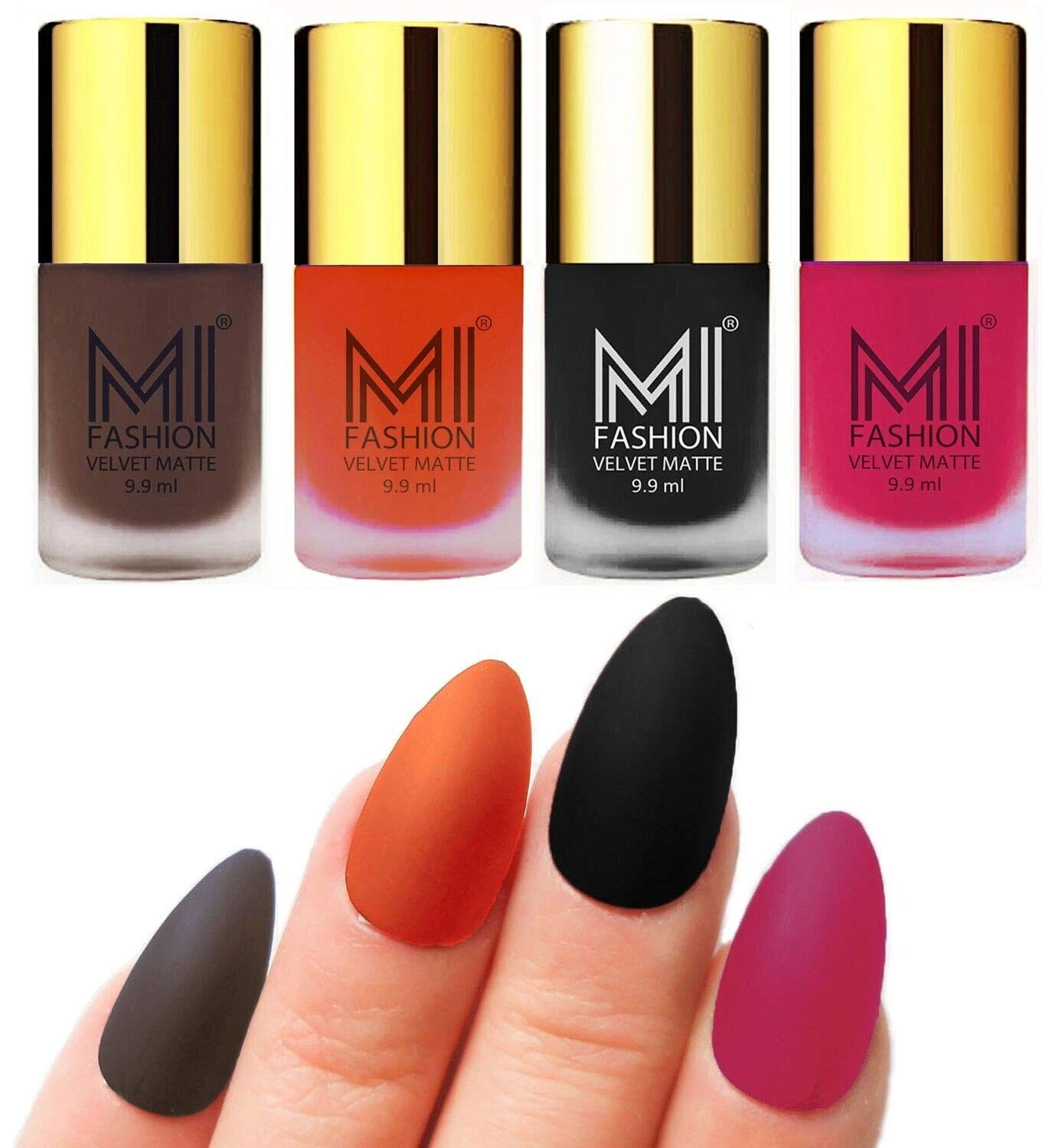 MI FASHION Velvet Matte Nail Paint Combo Sets Non-Stop, Rain Or Waterproof 9.9ml
Opens in a new wind