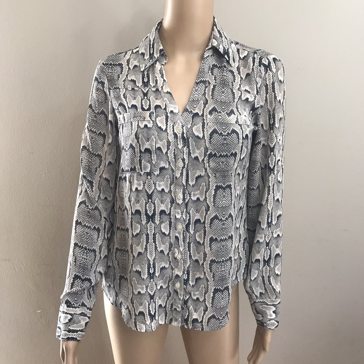 express snake print blouse