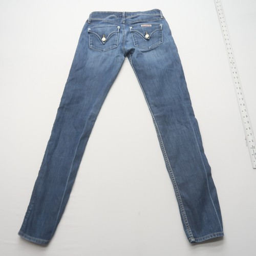Hudson Womens Collin Skinny Jeans Size 26 Low Rise Stretch Denim Flap Pockets - Picture 3 of 12