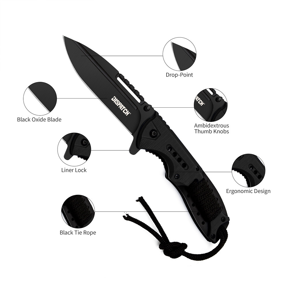 5''Folding Knife with Tie Rope For Outdoor Tactical EDC Pocket Knives