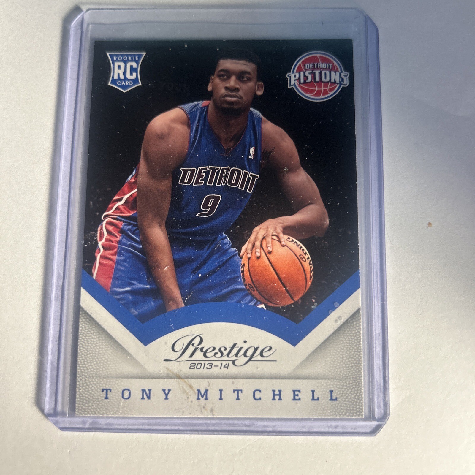 2013-14 Prestige Detroit Pistons Basketball Card #196 Tony Mitchell Rookie