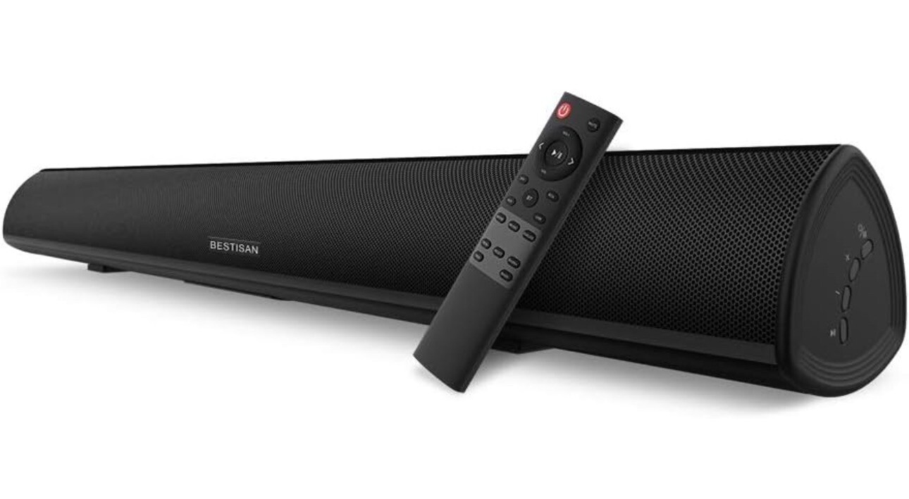 Soundbar Wired and Wireless Bluetooth 5.0 HDMI-ARC Speaker for TV 28 Inches-image