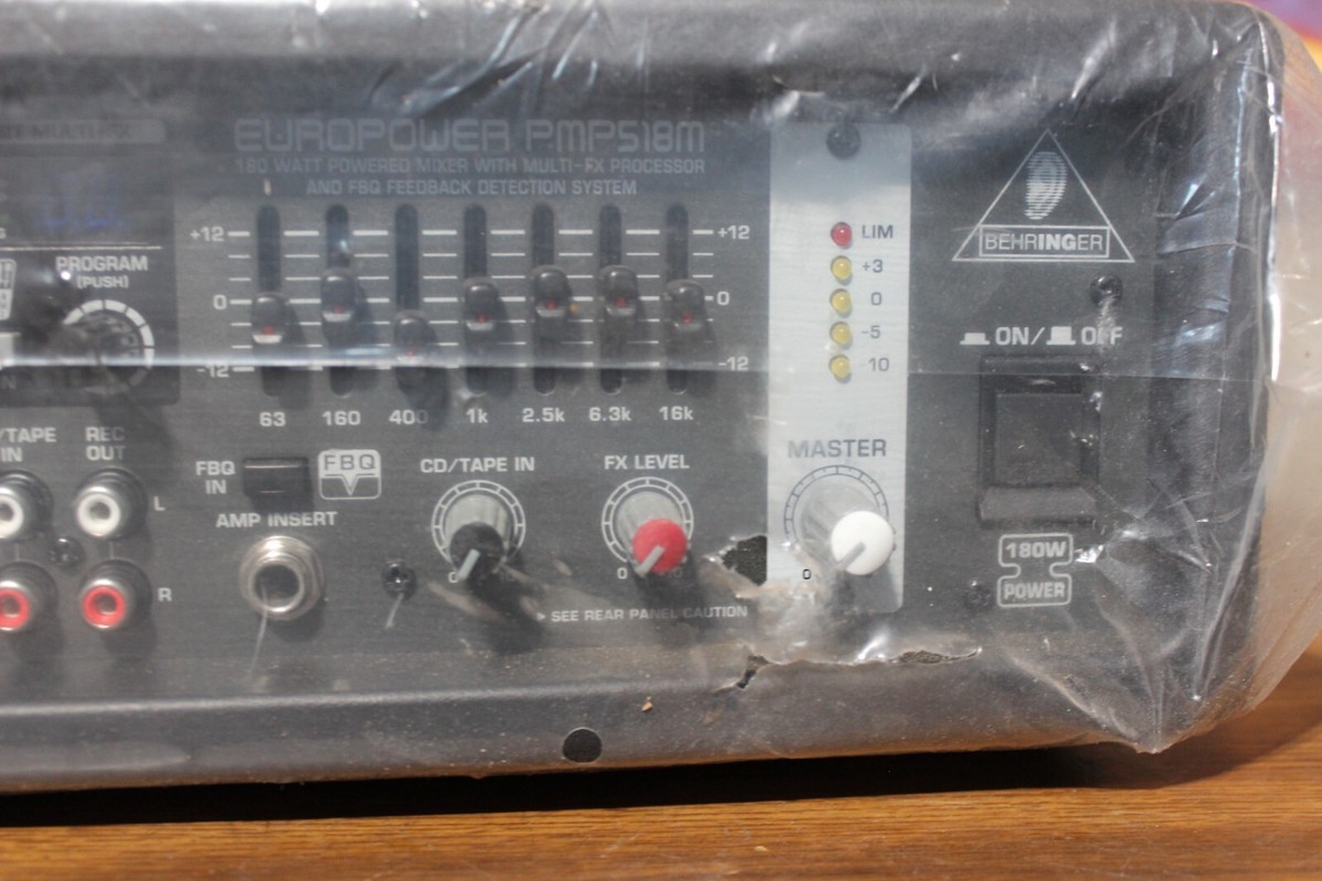 New Behringer EUROPOWER PMP518M Mixer Compact 180 Watt 5 Channel