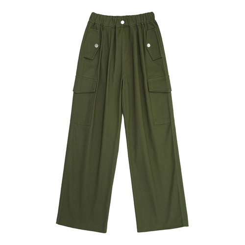 Kids Girls Loose Cargo Long Pants Casual Jogger Sweatpants Trousers Street Wear - Picture 18 of 49
