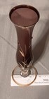 Vintage Bohemian Glass Bud Vase, Purple w/Gold Ascents — photo 10