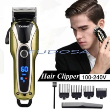 Kemei Professional Hair Clippers Trimmer Kit Cutting Machine Barber Salon Men