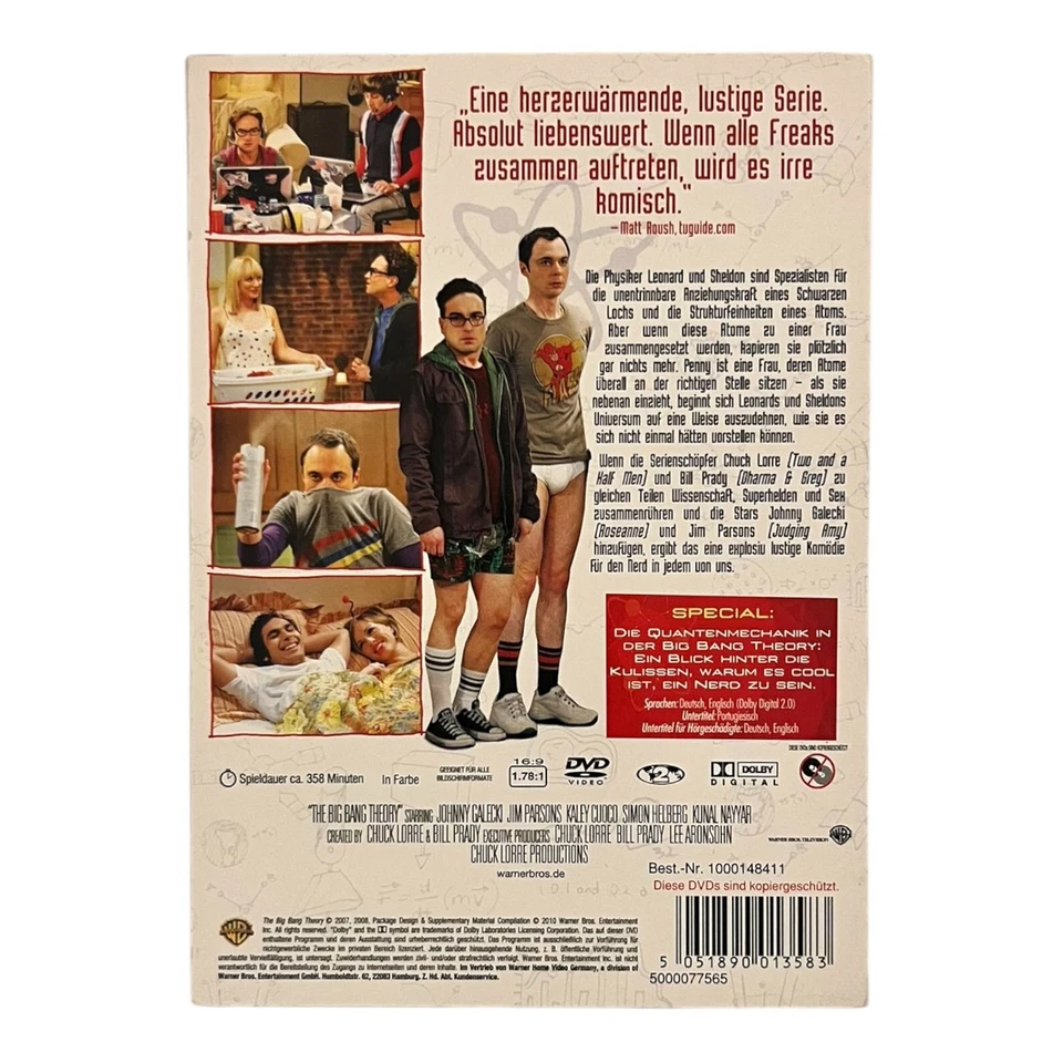 The Big Bang Theory - Die Komplette erste Staffel Johnny Galecki | DVD | 2007 - Bild 2 von 2