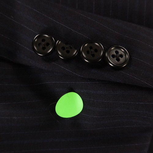 Hickey Freeman Suit M Blue Chalk Stripe Multi Stripe 100% Wool Twill 42L 35x30 - Picture 5 of 21