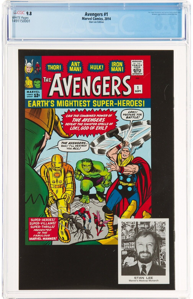 AVENGERS 1 CGC 9.8 STAN LEE EDITION J Scott Campbell White Pages