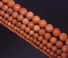 Natural Orange Calcite Gemstone Round Loose Beads 4mm 6mm 8mm 10mm 12mm 15.5"