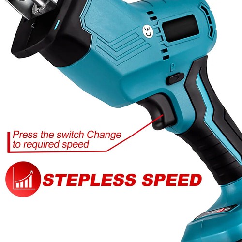 3200W Bushless Cordless Wood Metal Reciprocating Saw 2x Battery 4 Blade Kit - Picture 7 of 14