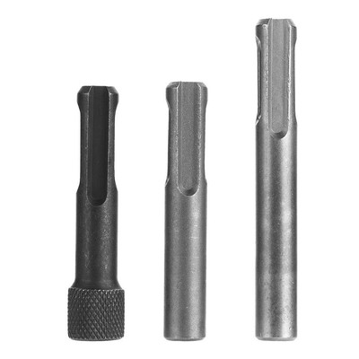 3Pcs SDS Sockel Adapter Set, Windsteckdosen Verbindungsstangen 1/4 ''Sechskantsch
