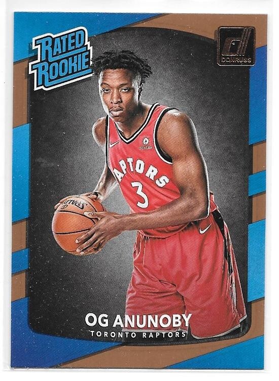 OG ANUNOBY ROOKIE 2017-18 PANINI DONRUSS RATED ROOKIE 178 TOR RAPTORS NY KNICKS