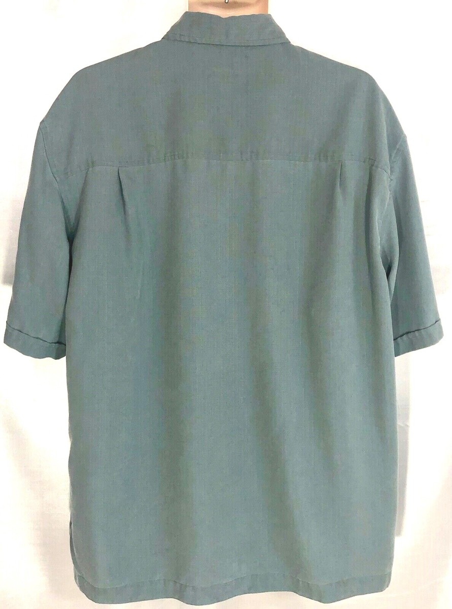 REI MEN'S BUTTON FRONT, SHT SLEEVE, CASUAL SHIRT, LG, VRY GOOD