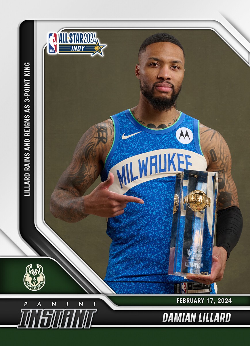 2023-2024 Panini Instant #362 Damian Lillard All Star 3-Point