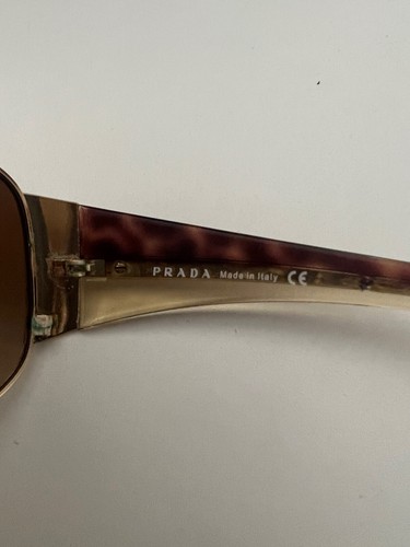 Prada Vintage Sunglasses - Brown/Gold Aviator - Picture 4 of 5