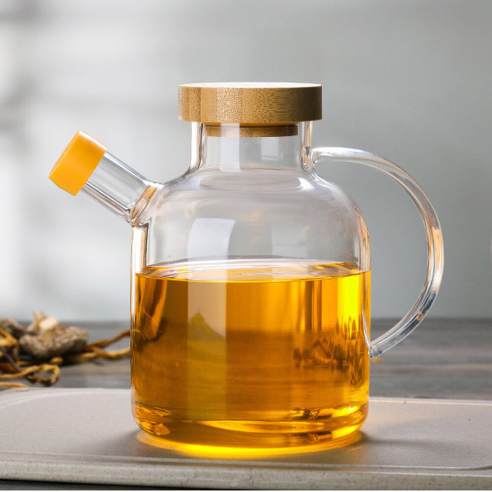 Glass Oil Dispenser Bottle with Handle for Easy Pouring