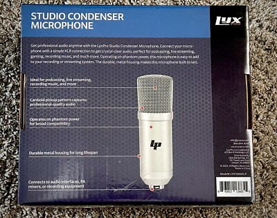 Lyx Pro Studio Condenser Microphone-LYX7000XLR - NIB | eBay