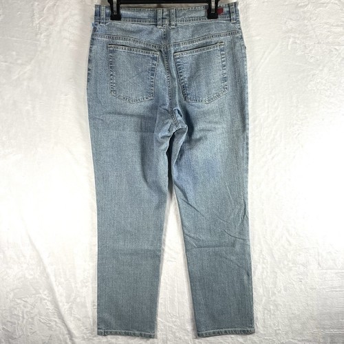 Jean para mujer Gloria Vanderbilt talla 8 W30xL28 azul tiro medio elástico recto - Imagen 3 de 10