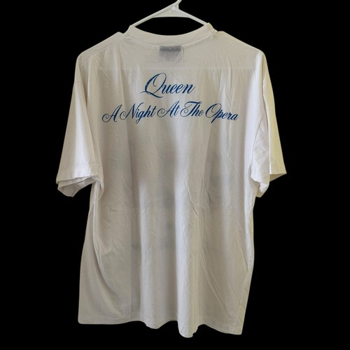 QUEEN A NIGHT AT THE OPERA ALBUM COVER FREDDY MERCURY XL WEISS T-SHIRT MODERN - Bild 2 von 5