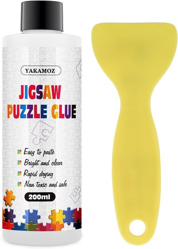 Versatile Craft Jigsaw Puzzle Glue - Clear & Waterproof, Perfect for 5000 Pieces - Picture 3 of 9