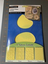 Fiskars Texture Plates Assortment Embossing Plates-4 Basket weave Braids More
